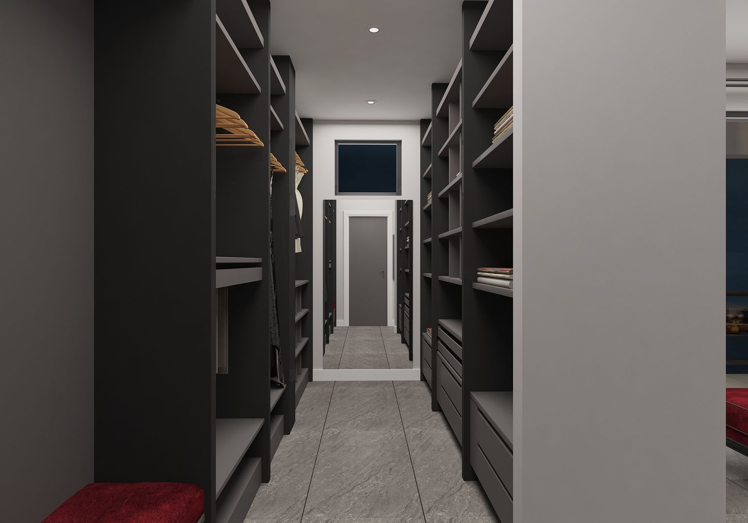 Villa Cesur , PRATIKIZ MIMARLIK/ ARCHITECTURE PRATIKIZ MIMARLIK/ ARCHITECTURE Dressing room Wardrobes & drawers