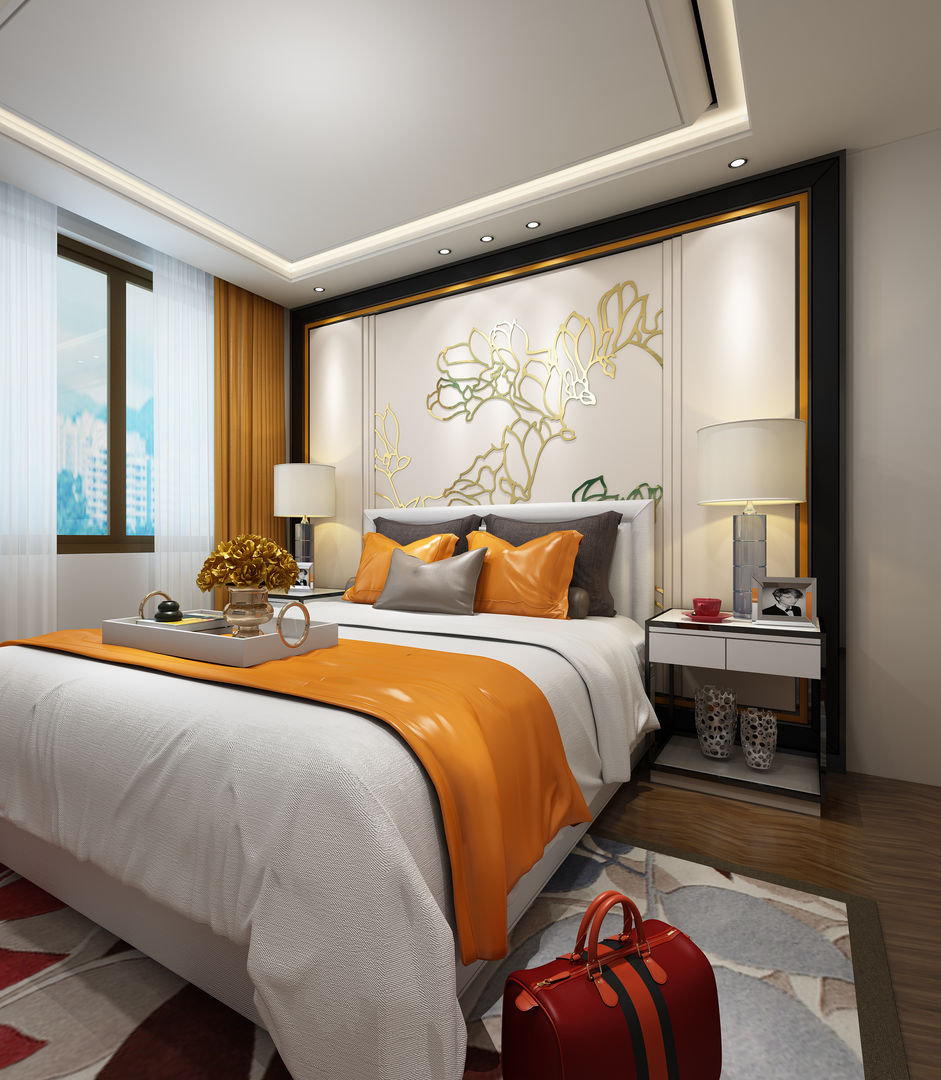 Residence in Gurugram, Space Interface Space Interface Small bedroom