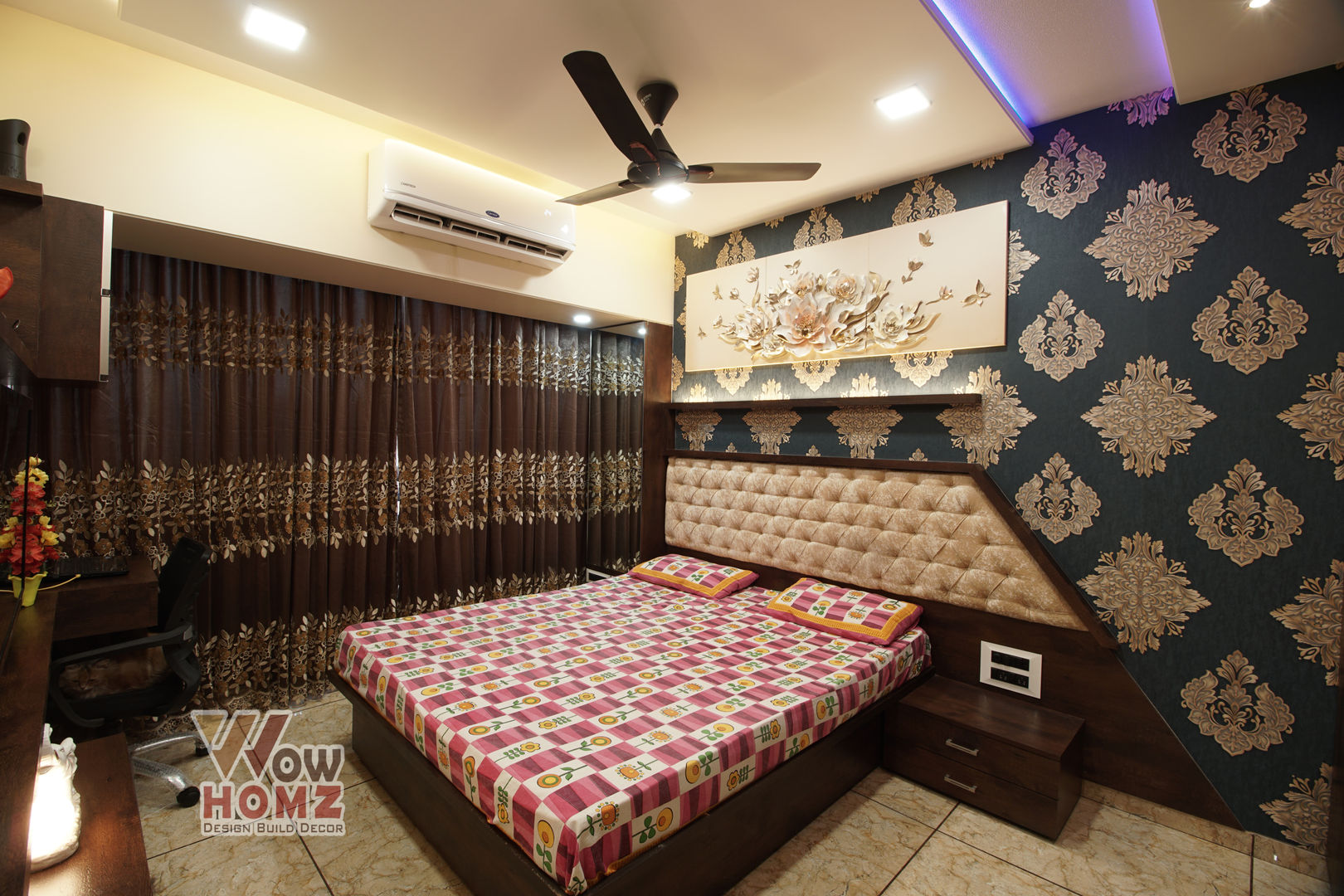 Shekhar Salunkhe - 3BHK @ Mumbai , Wow Homz Wow Homz غرف نوم صغيرة خشب Wood effect