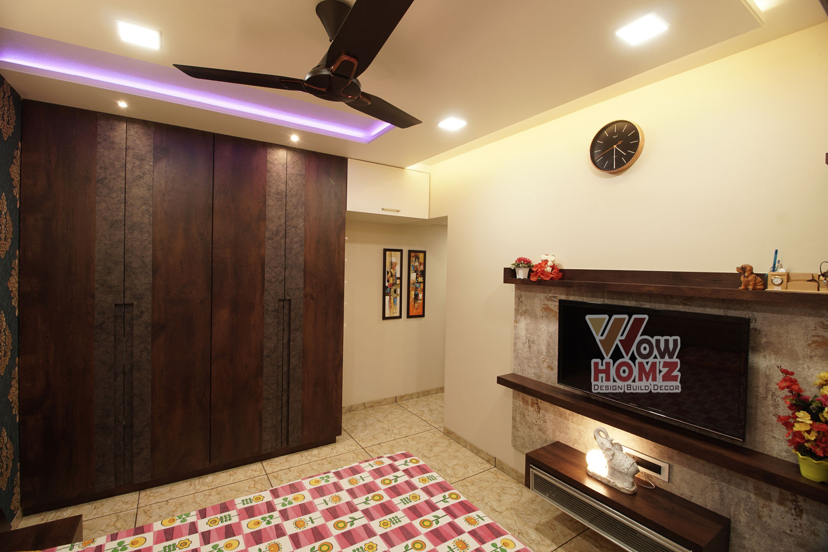 Shekhar Salunkhe - 3BHK @ Mumbai , Wow Homz Wow Homz غرف نوم صغيرة خشب Wood effect