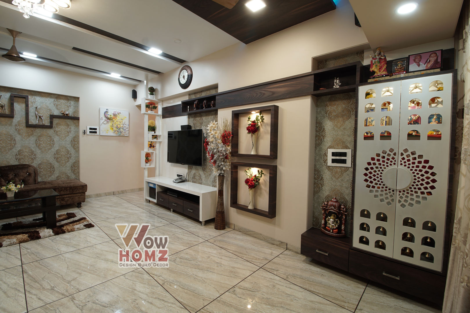 Shekhar Salunkhe - 3BHK @ Mumbai , Wow Homz Wow Homz غرفة المعيشة خشب Wood effect