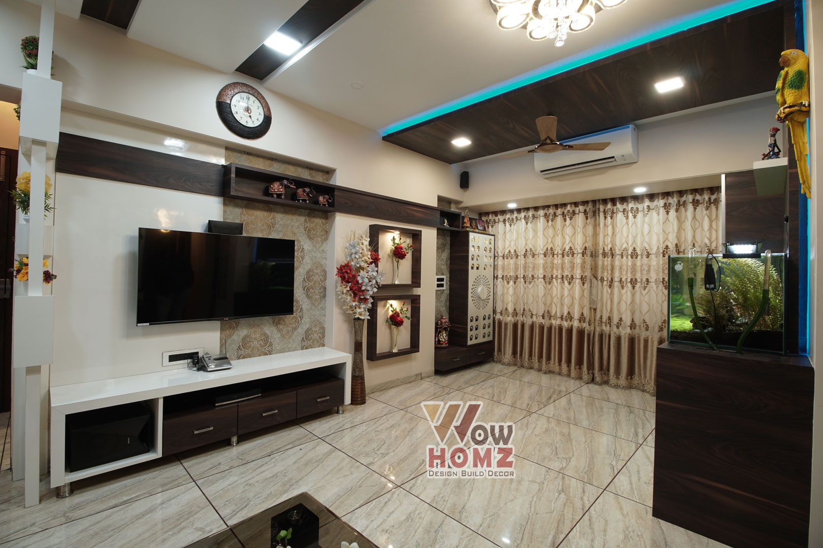 Shekhar Salunkhe - 3BHK @ Mumbai , Wow Homz Wow Homz غرفة المعيشة خشب Wood effect