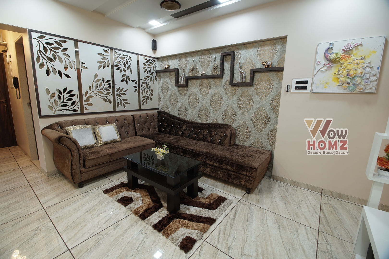 Shekhar Salunkhe - 3BHK @ Mumbai , Wow Homz Wow Homz غرفة المعيشة خشب Wood effect