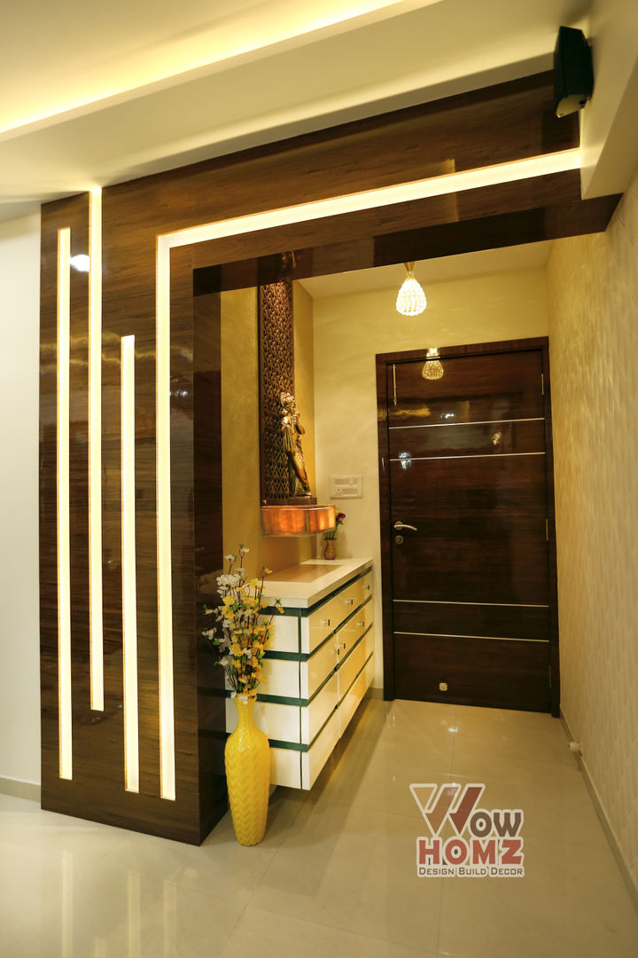 Foyer Area Wow Homz Modern Corridor, Hallway and Staircase Wood Wood effect