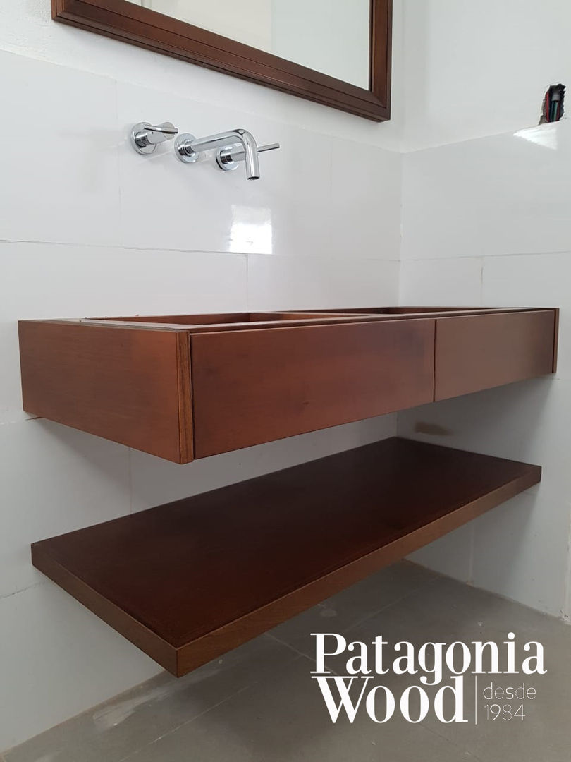 VANITORYS, Patagonia wood Patagonia wood Modern Banyo Masif Ahşap Rengarenk Lavabolar