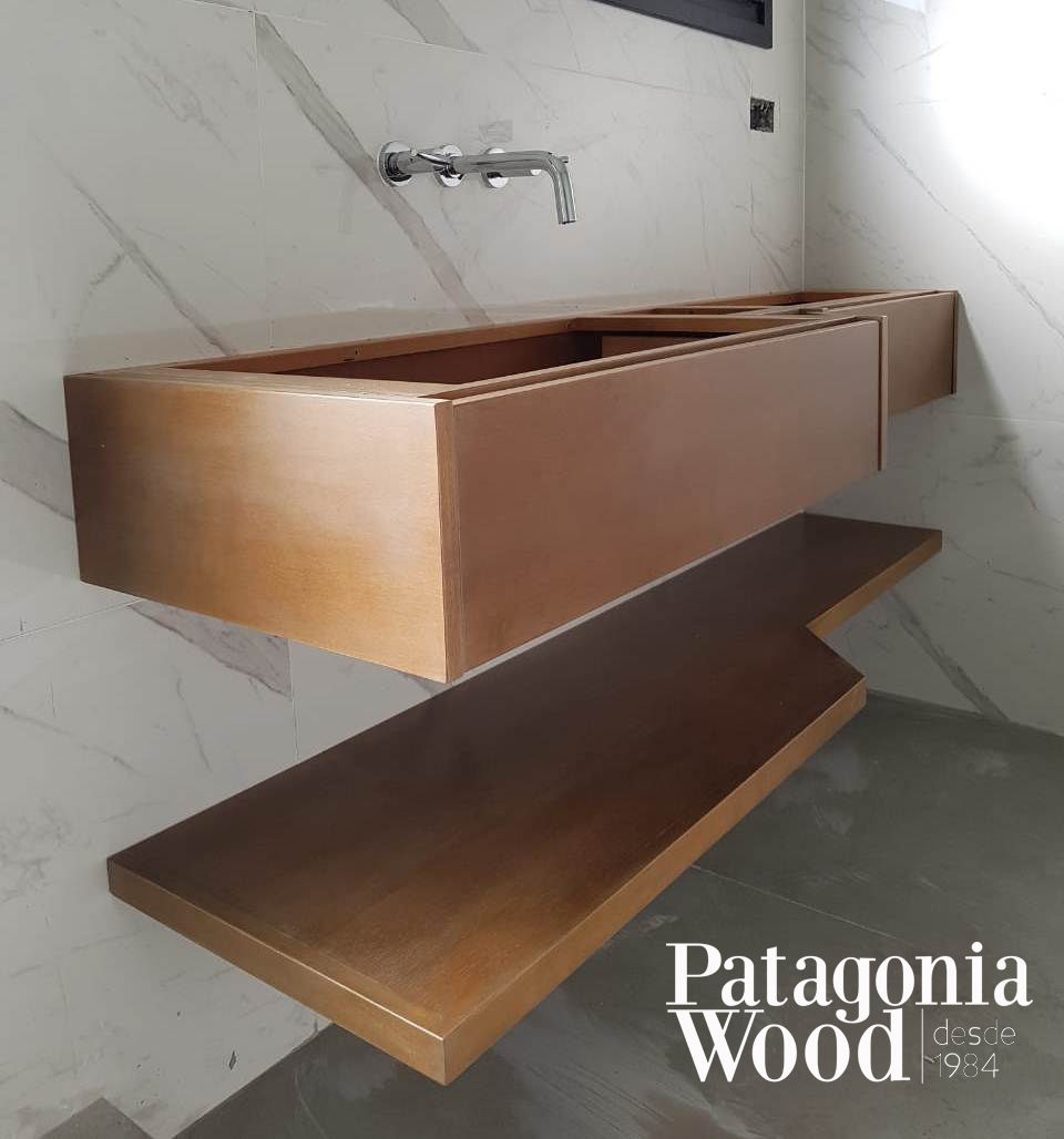 VANITORYS, Patagonia wood Patagonia wood 現代浴室設計點子、靈感&圖片 實木 Multicolored 洗手台