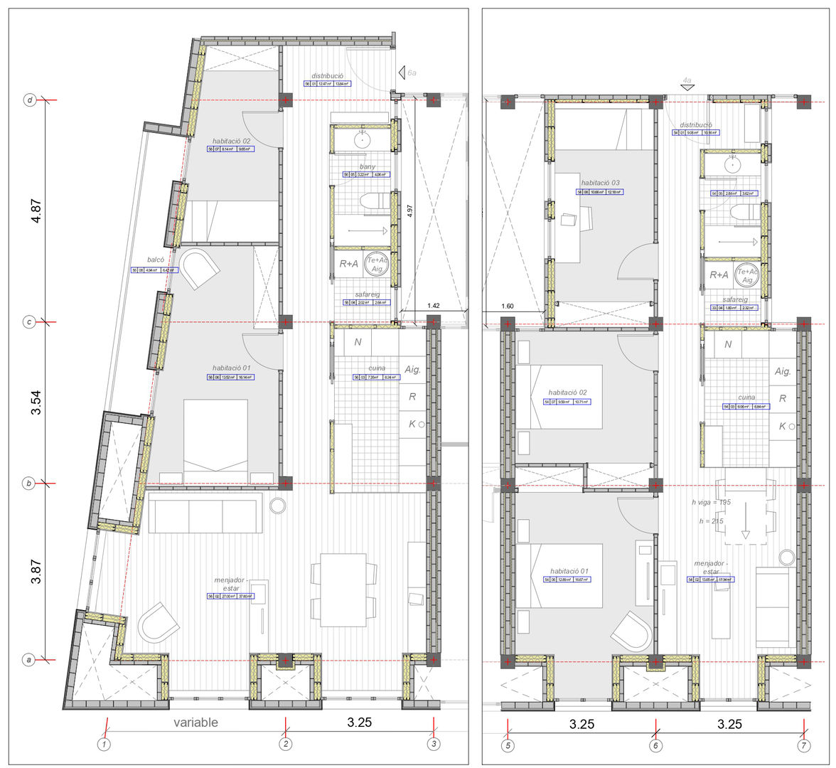 Planta del proyecto. Bau Arquitectura Tarragona plano,planta,reforma