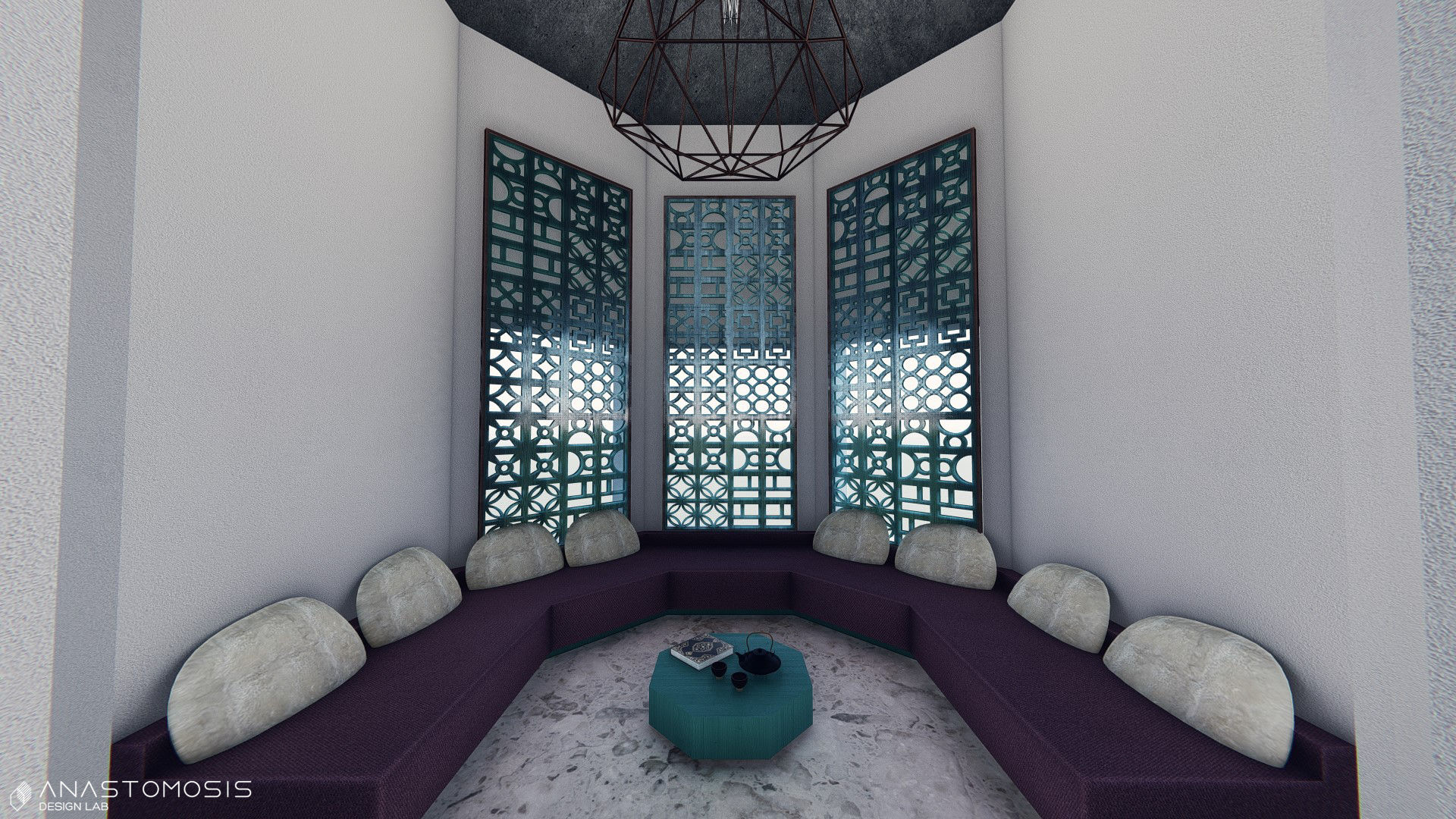 دار الريان Dar Al-Rayyan, Anastomosis Design Lab Anastomosis Design Lab Salon tropical Canapés & Fauteuils