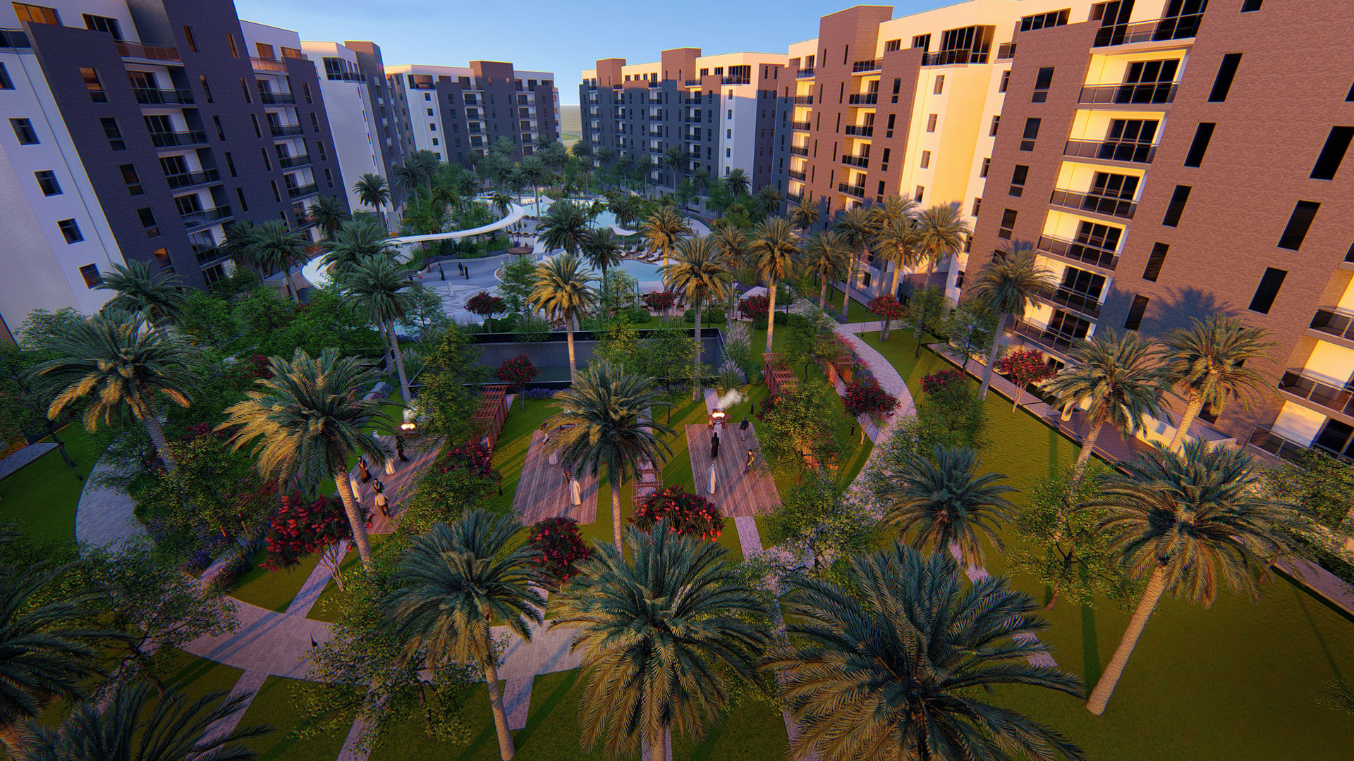 Sharjah Residential Project, Orientalis Orientalis Jardins de fachada