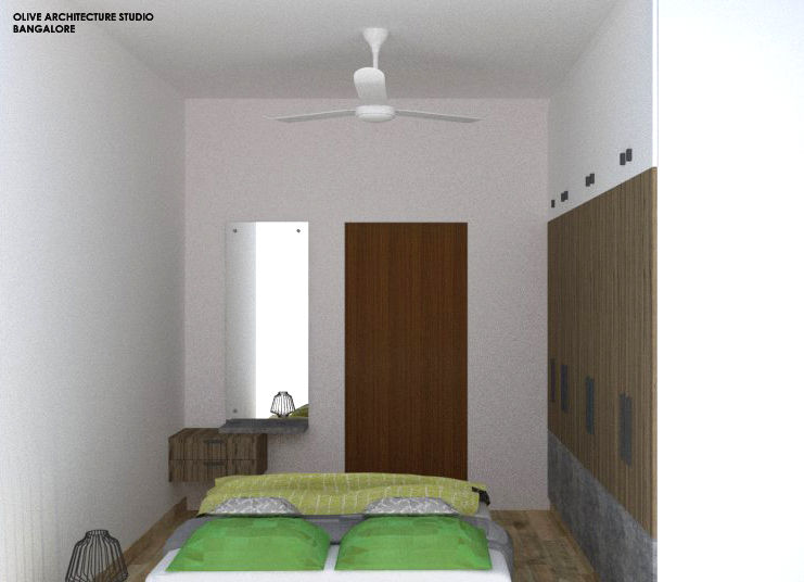 Guest Bedroom Olive Architecture Studio Small bedroom Plywood