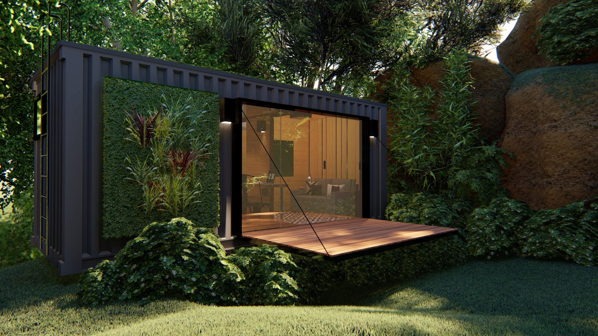 Mini CASA Container, Giselle Wanderley arquitetura Giselle Wanderley arquitetura Small houses Iron/Steel