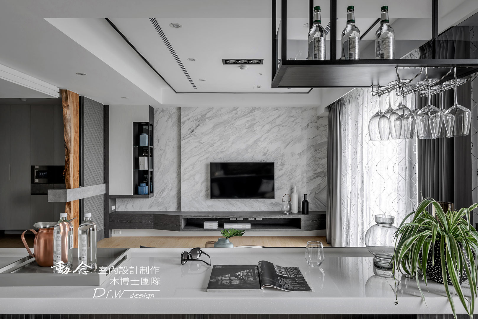 客廳 木博士團隊/動念室內設計制作 Modern living room