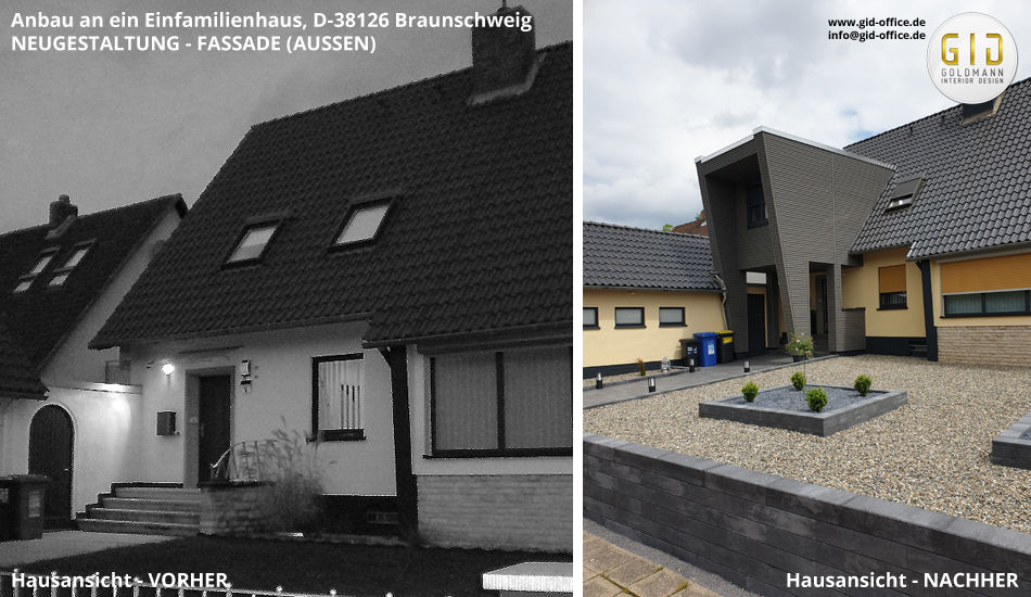 Anbau an ein Einfamilienhaus, Architektur und Innenarchitektur - Braunschweig, OT. Mascherode, GID / GOLDMANN-INTERIOR-DESIGN GID / GOLDMANN-INTERIOR-DESIGN