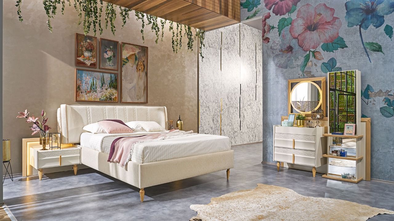 غرفه نوم تسلا مقدمه فقط من اثاث مصر , اثاث مصر اثاث مصر Bedroom Beds & headboards