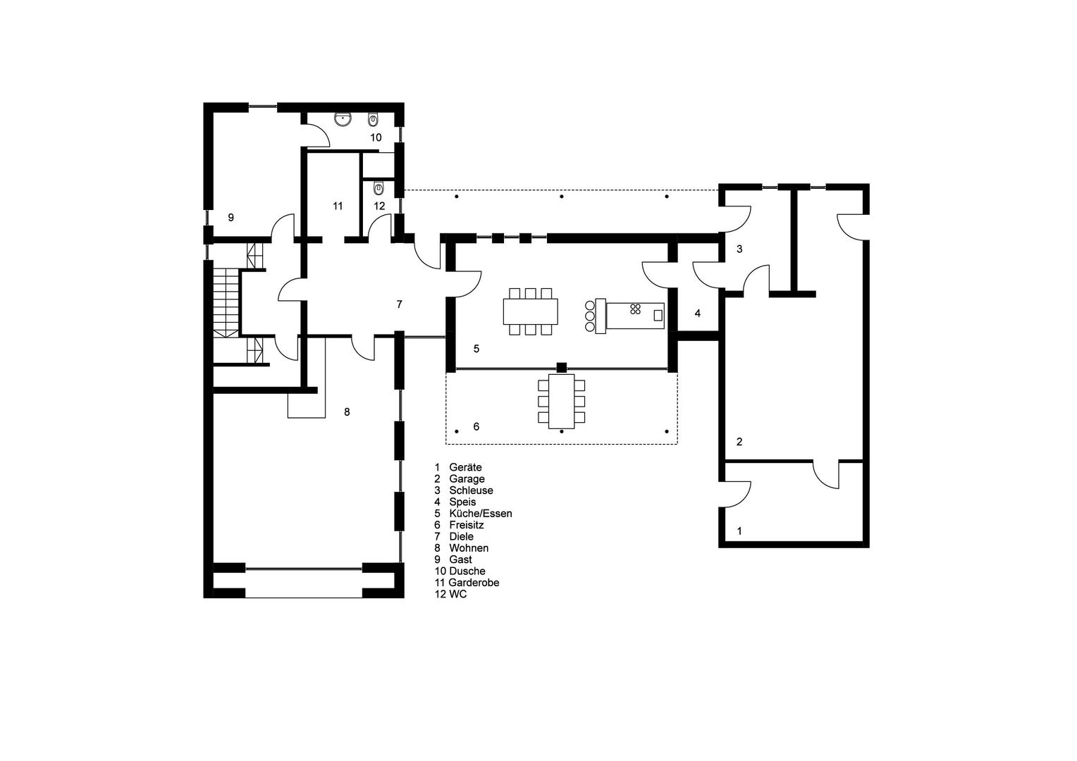 Erdgeschoss: modern von Architekt Namberger,Modern Hofbebauung,Freisitz