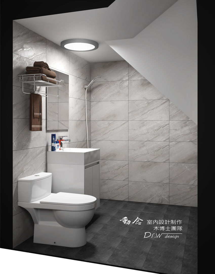 廁所施工後 木博士團隊/動念室內設計制作 Modern style bathrooms