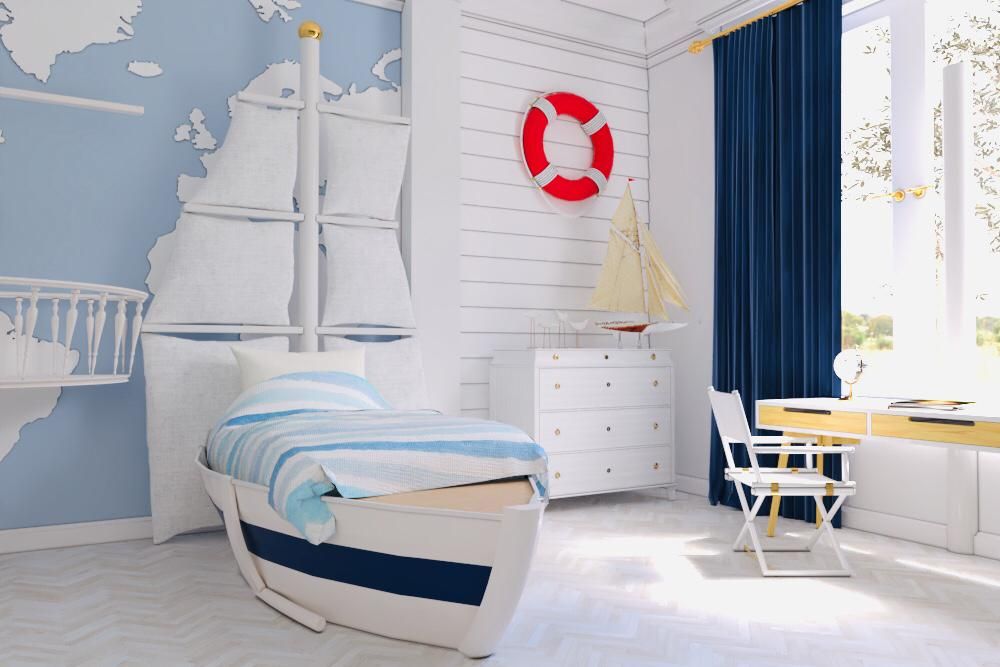 Quarto Navegante, <Pusili Design <Pusili Design Habitaciones para niños de estilo moderno