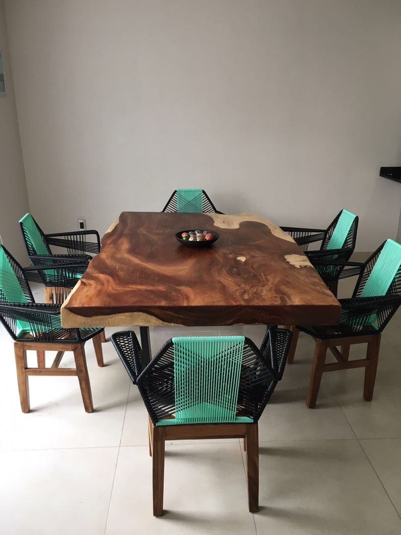 Sillas Retro para comedor, SILLAS ACAPULCO ESTILO RETRO SILLAS ACAPULCO ESTILO RETRO Salas de jantar tropicais Cadeiras e bancos