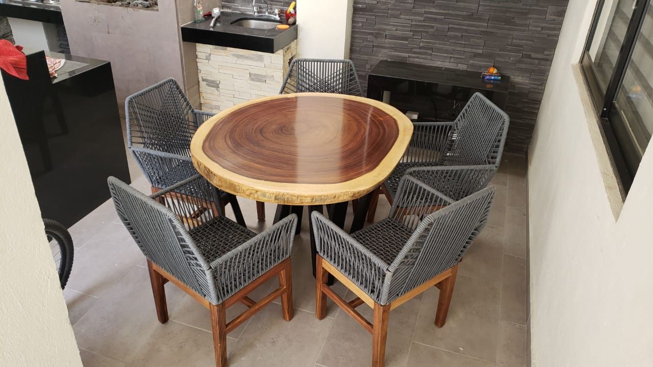 Sillas Retro para comedor, SILLAS ACAPULCO ESTILO RETRO SILLAS ACAPULCO ESTILO RETRO Salas de jantar tropicais Cadeiras e bancos