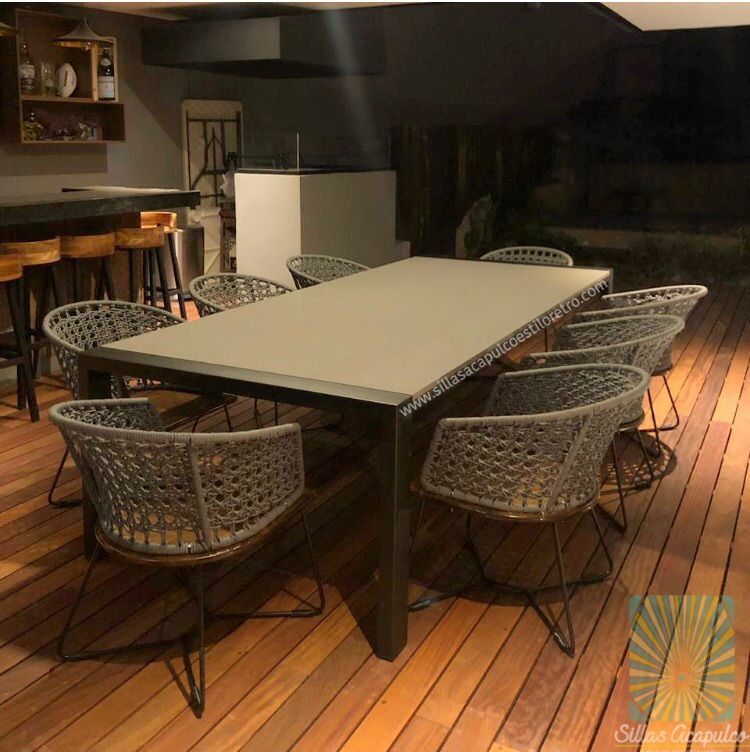 Sillas Retro para comedor, SILLAS ACAPULCO ESTILO RETRO SILLAS ACAPULCO ESTILO RETRO 트로피컬 다이닝 룸 의자 & 벤치