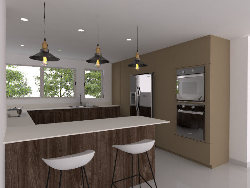 Cocinas, Naromi Design Naromi Design Small kitchens Wood Wood effect