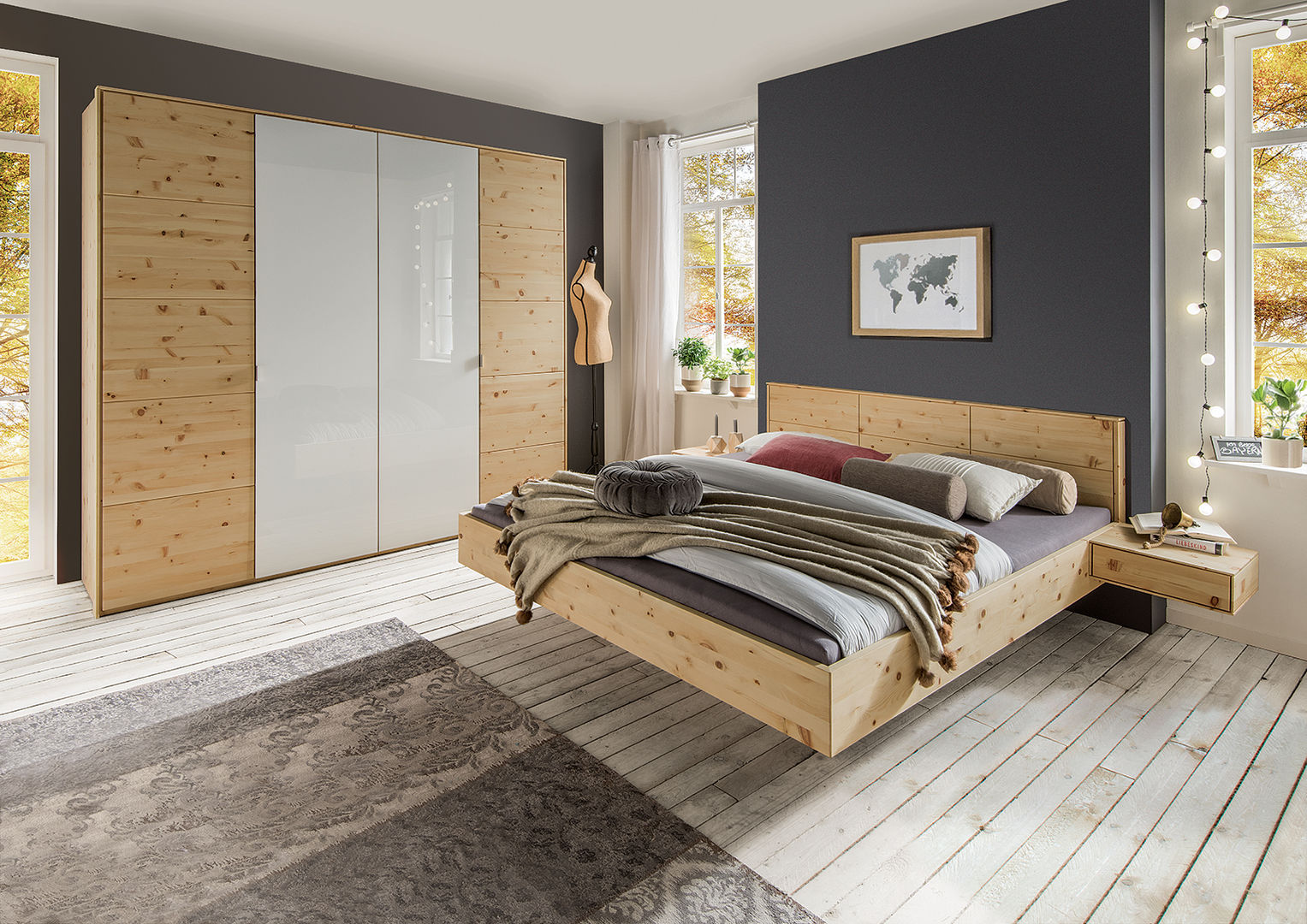 Drehtüren-Kleiderschrank "Cervino" Allnatura Moderne Schlafzimmer massivholzschrank,schlafzimmer,schlafzimmermöbel,schwebebett,holzschrank,Betten und Kopfteile
