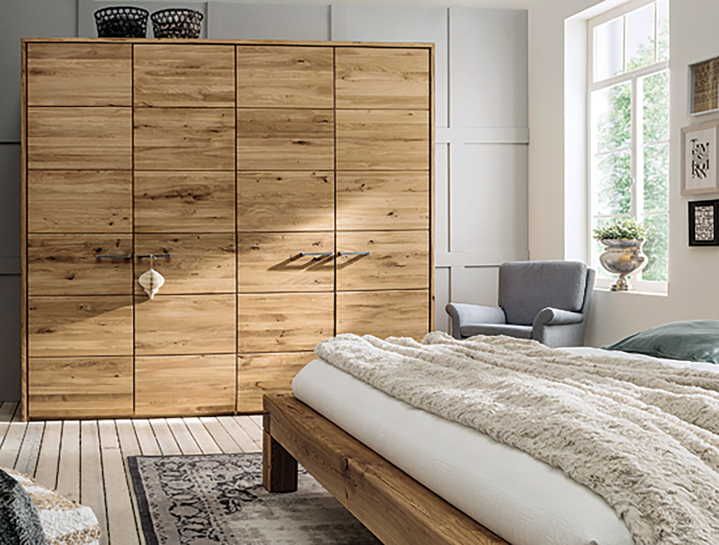 Drehtüren-Kleiderschrank "Golera" allnatura Moderne Schlafzimmer aufbewahrung,kleiderschrank,massivholz,wildeiche,holzschrank,Kleiderschränke und Kommoden