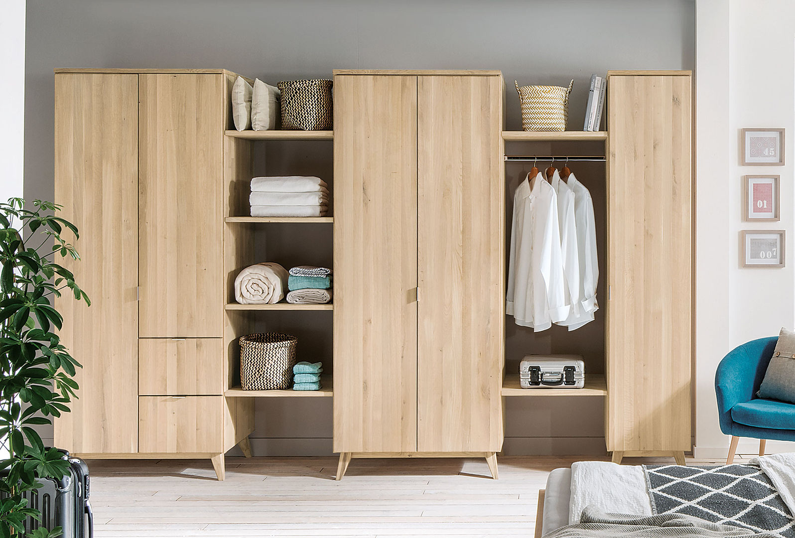 Drehtüren-Kleiderschrank "Arisa" allnatura Moderne Schlafzimmer holzschrank,individuell,Kleiderschrank,Massivholz,schlafzimmer,schrank,Kleiderschränke und Kommoden