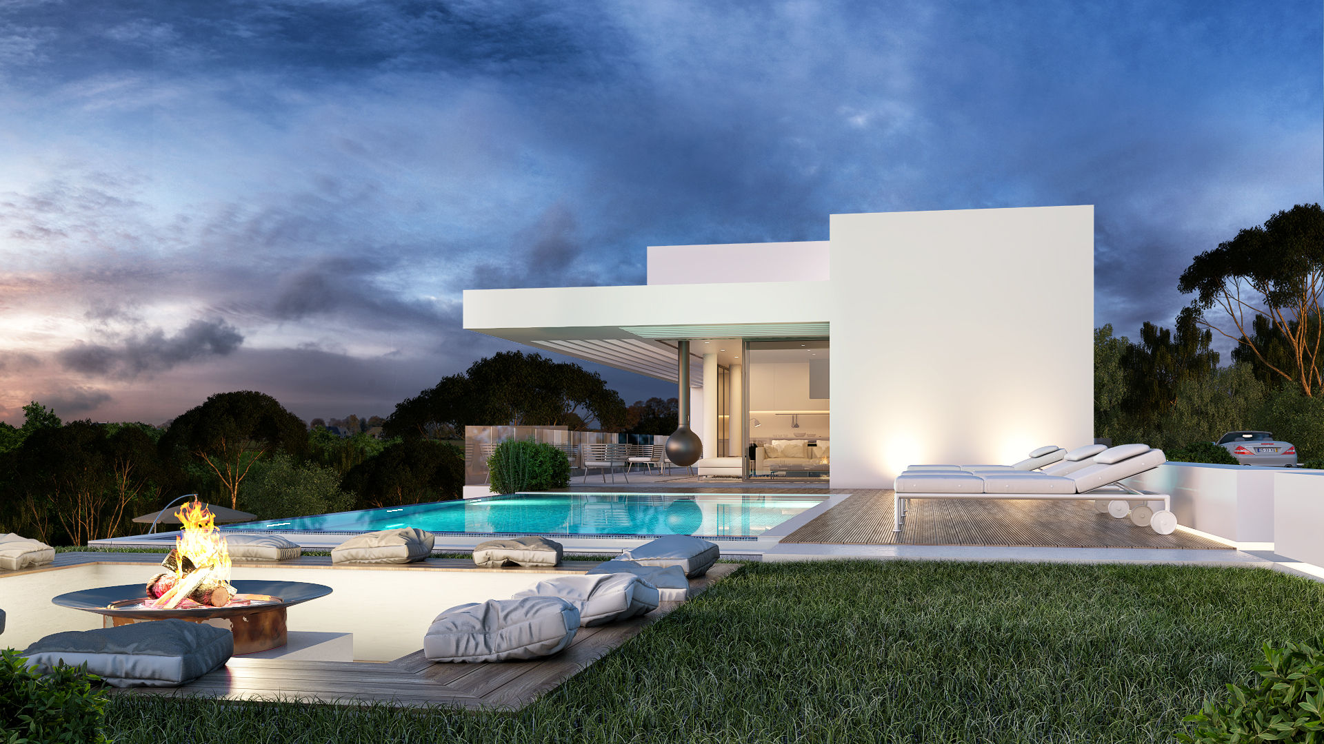 CASA PCS1- Moradia em Tavira - Projeto de Arquitetura - exterior piscina Traçado Regulador. Lda Piscinas de jardim Cerâmica