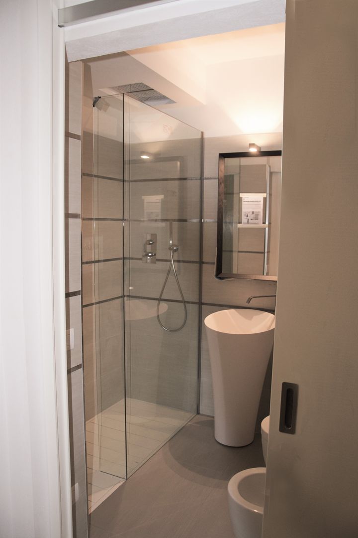 Interior design per Villa R., Sabina Casol - Architetto Sabina Casol - Architetto Modern bathroom Aluminium/Zinc