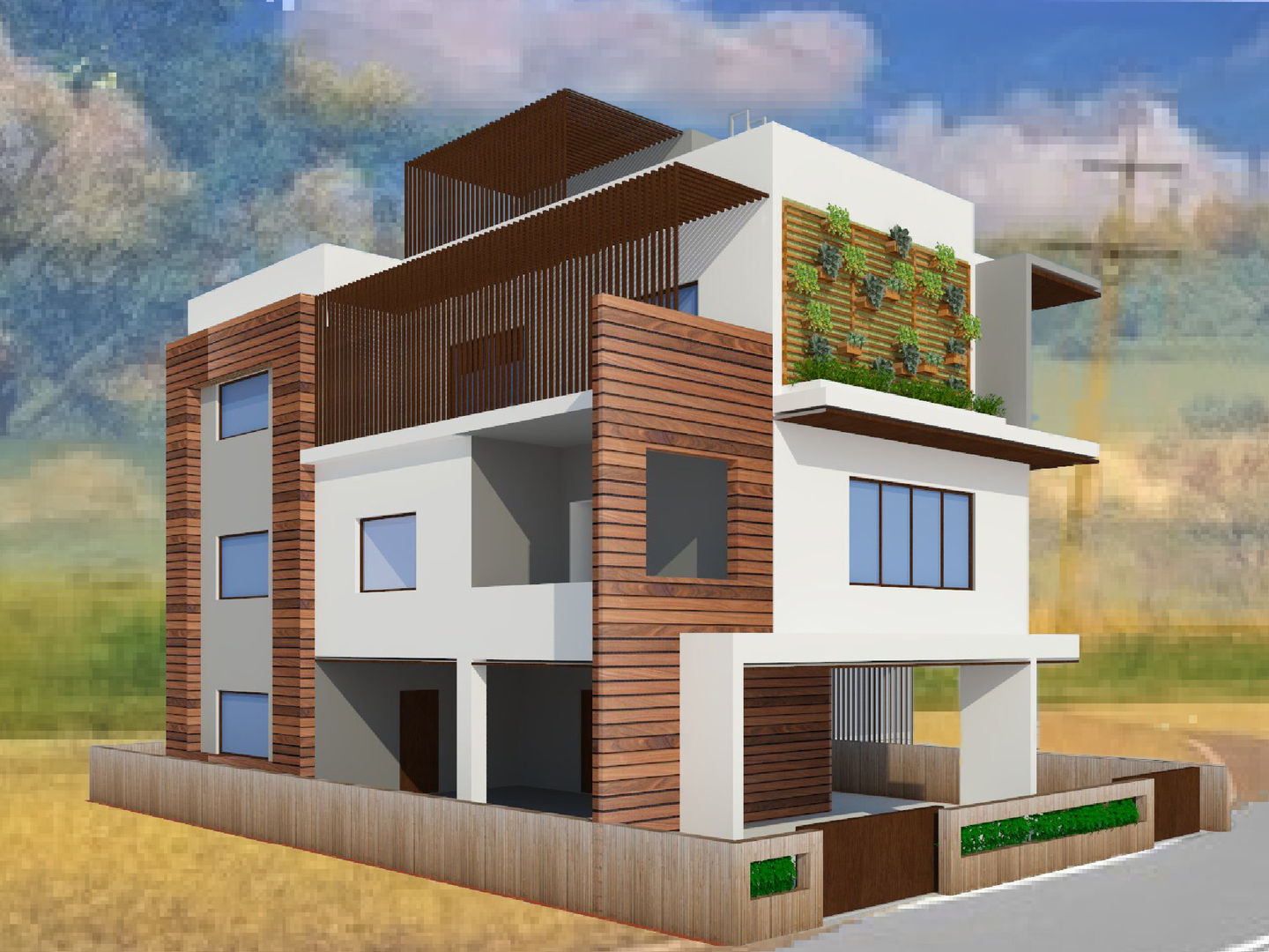 South East View Innovature Research and Design Studio (IRDS) Villas