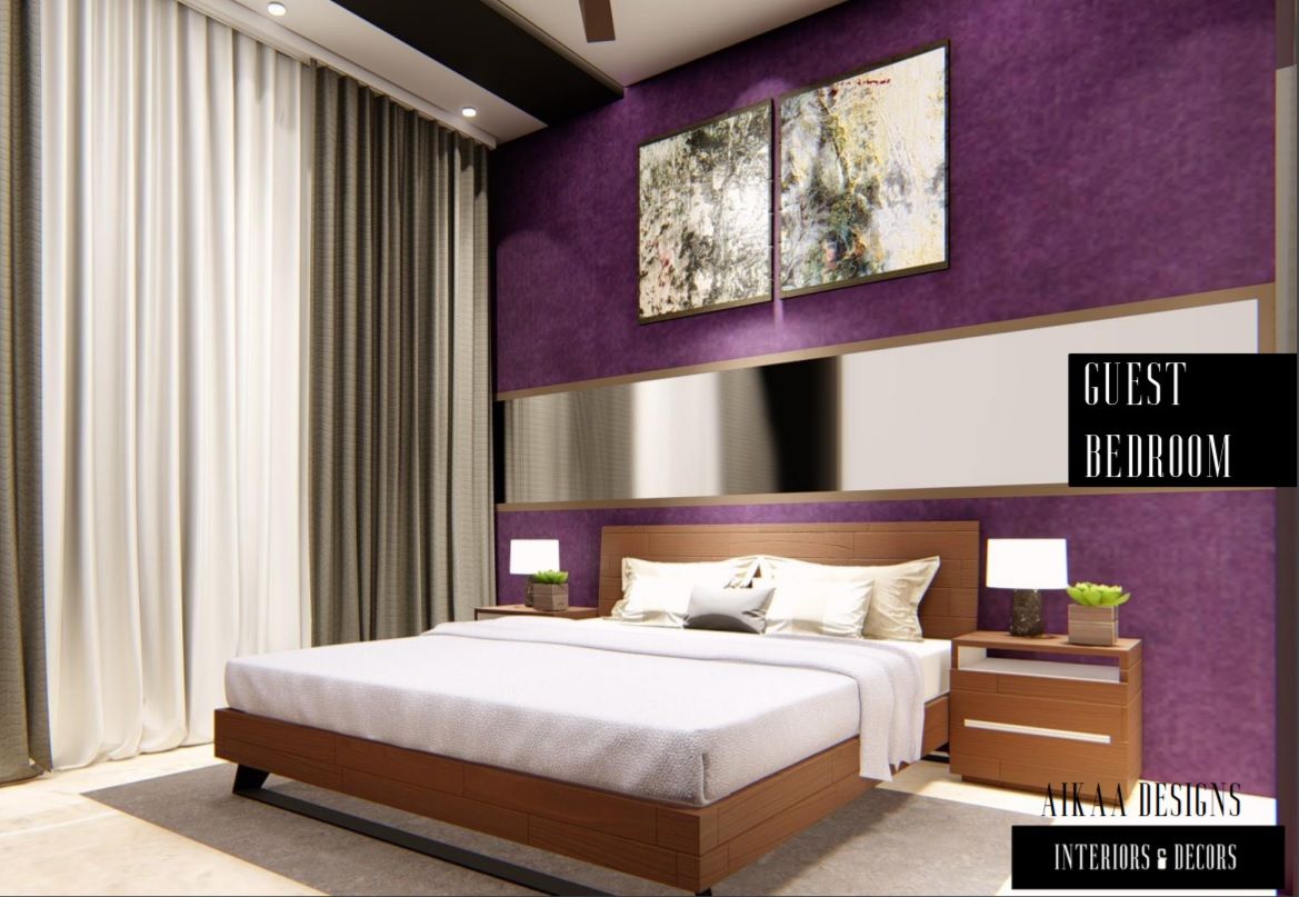 GUEST BEDROOM Aikaa Designs Modern style bedroom