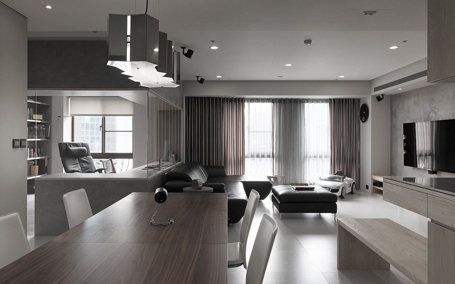 昇陽之道_灰石, 形構設計 Morpho-Design 形構設計 Morpho-Design Modern dining room