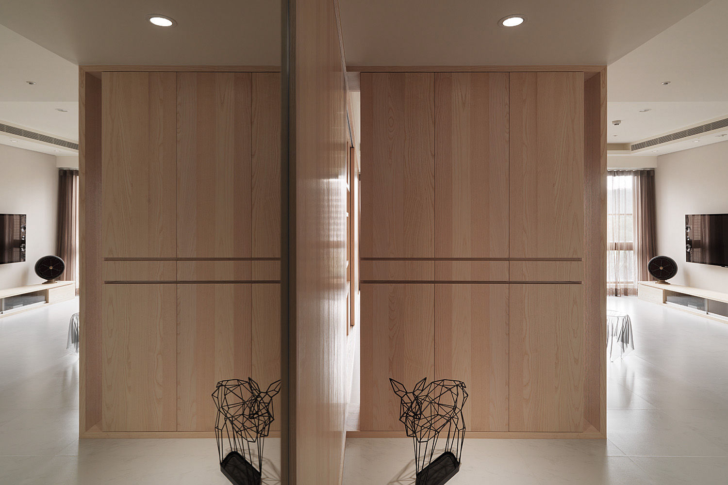 昇陽之道_暖木, 形構設計 Morpho-Design 形構設計 Morpho-Design Modern Corridor, Hallway and Staircase