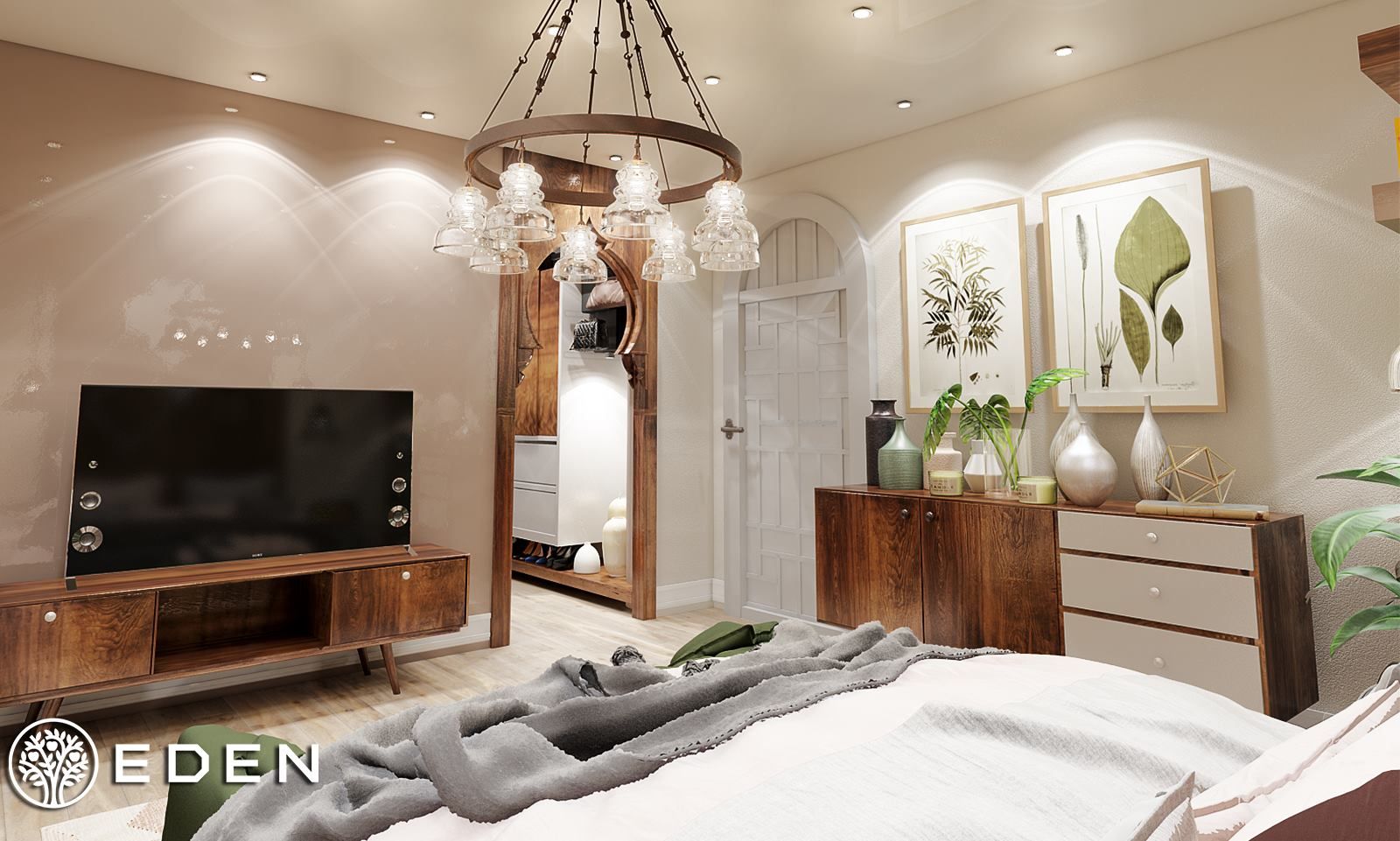 Bedroom, Eden Designs Eden Designs Kamar Tidur Modern Kayu Wood effect