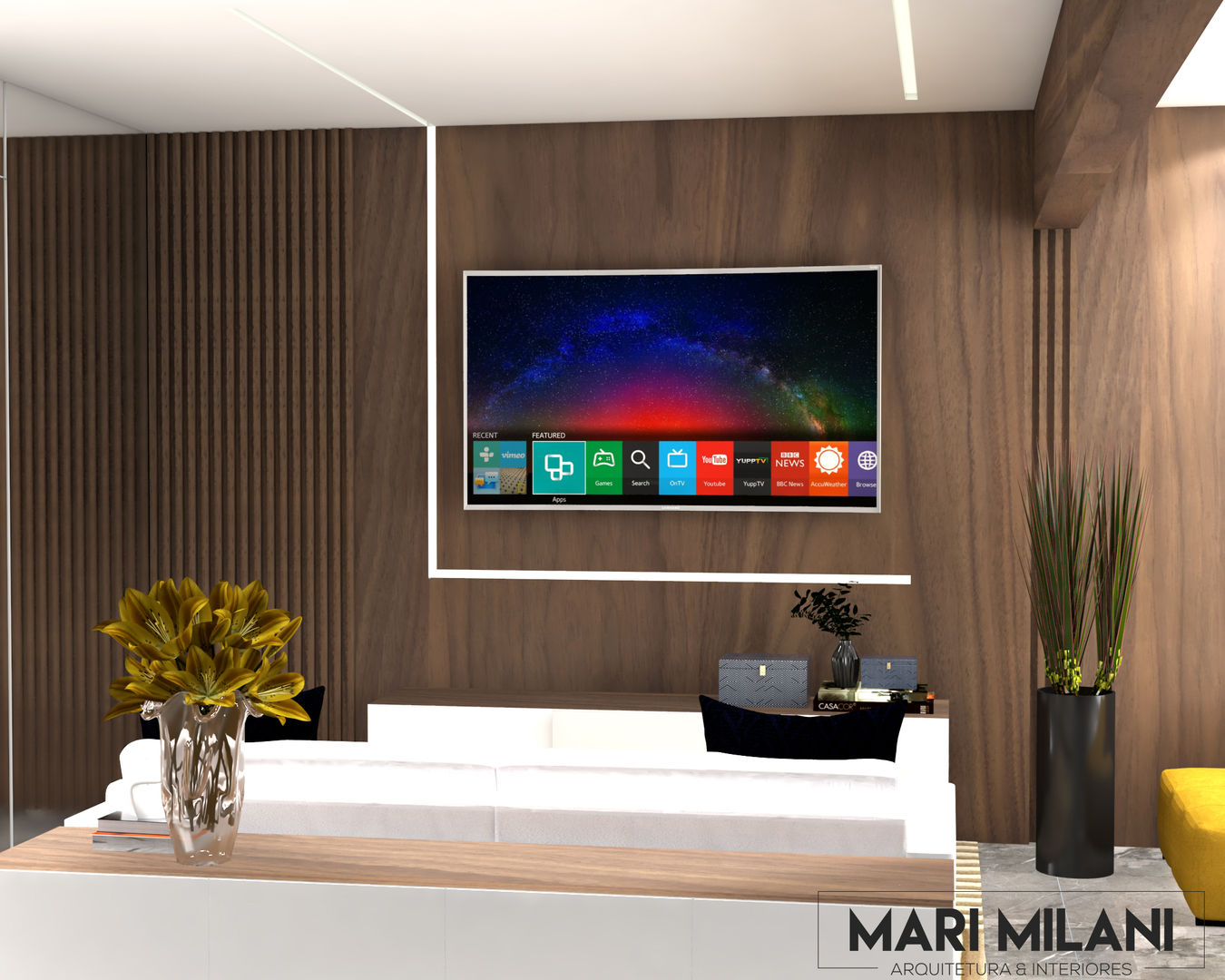 Apartamento Santana, Mari Milani Arquitetura & Interiores Mari Milani Arquitetura & Interiores ห้องสันทนาการ