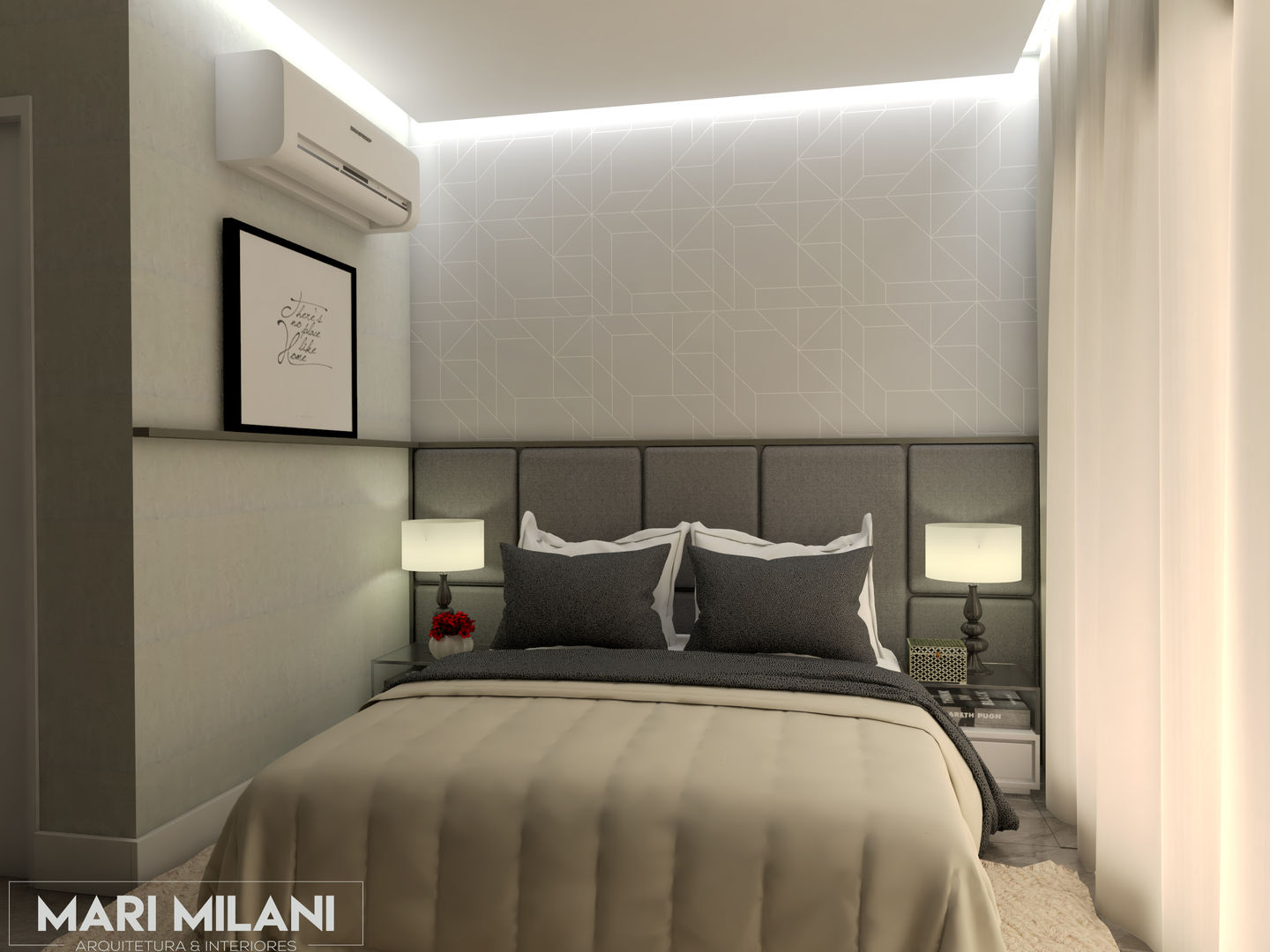 Apartamento Santana, Mari Milani Arquitetura & Interiores Mari Milani Arquitetura & Interiores Small bedroom