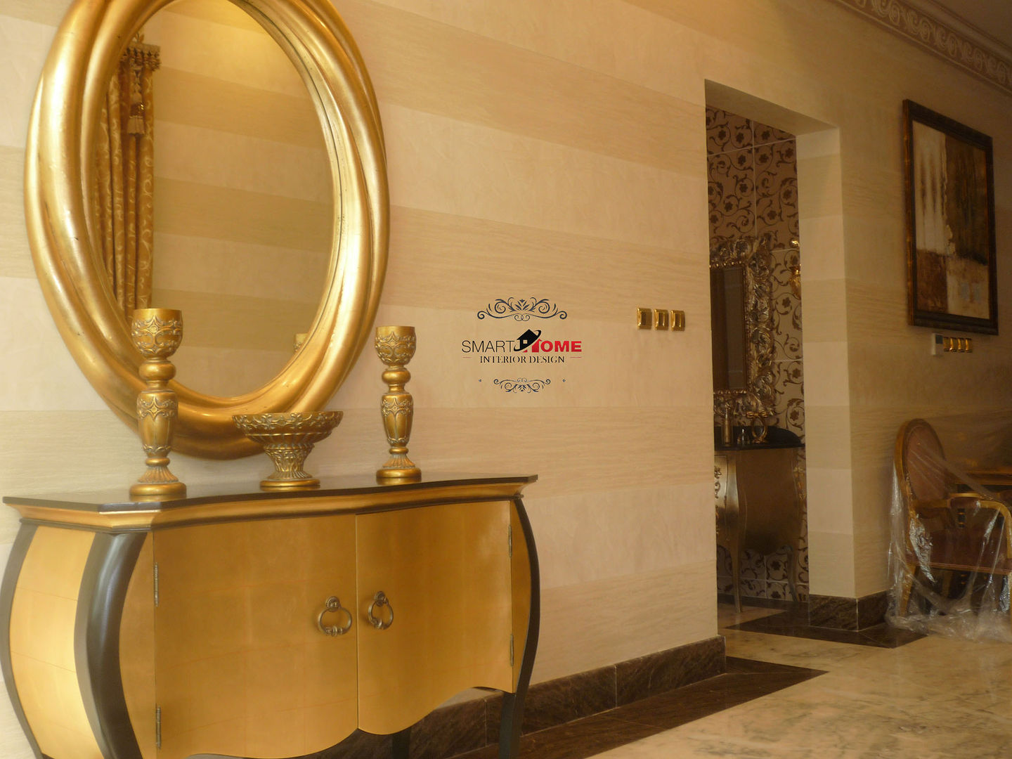 فيلا سكنية المملكة العربية السعودية (الرياض), smarthome smarthome Nowoczesny korytarz, przedpokój i schody