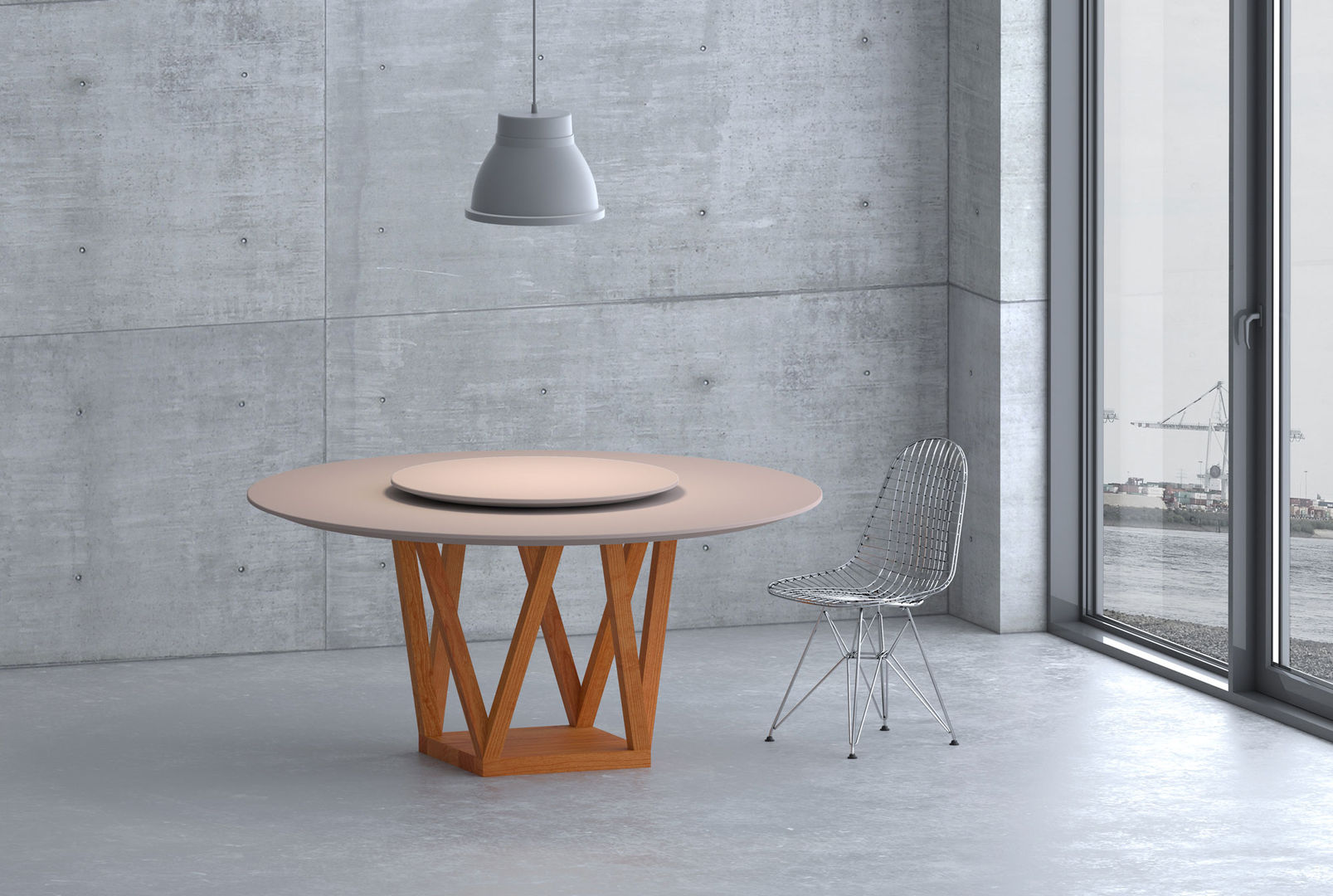 Tavolo diametro 160 cm di design legno e resina Mobili a Colori Sala da pranzo moderna Legno massello Variopinto tavolo design,tavolo diamentro 160,tavolo rotondo,tavolo massello