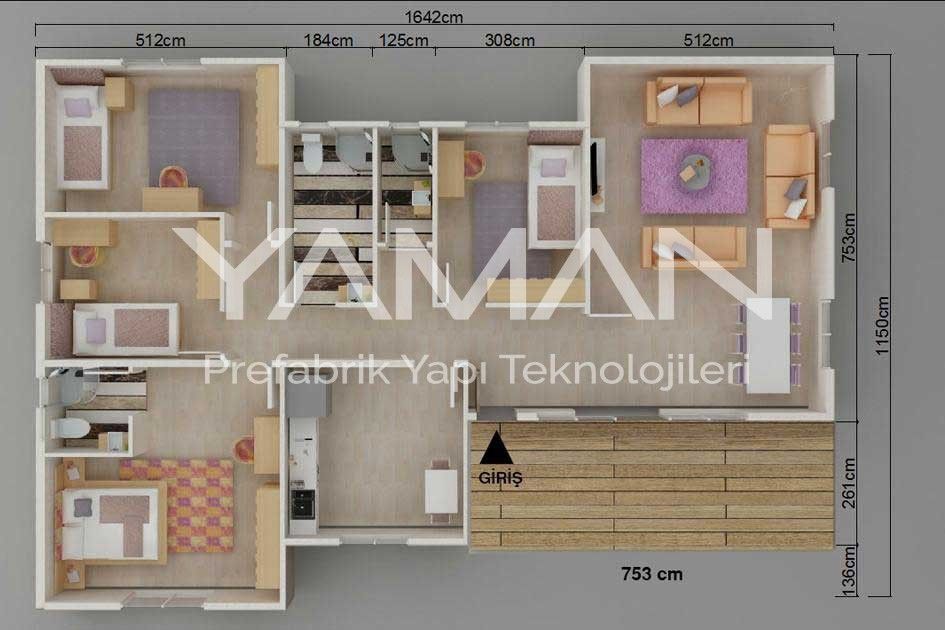 166 m2 Prefabrik Ev, Prefabrik Ev (Yaman Prefabrik) Prefabrik Ev (Yaman Prefabrik)