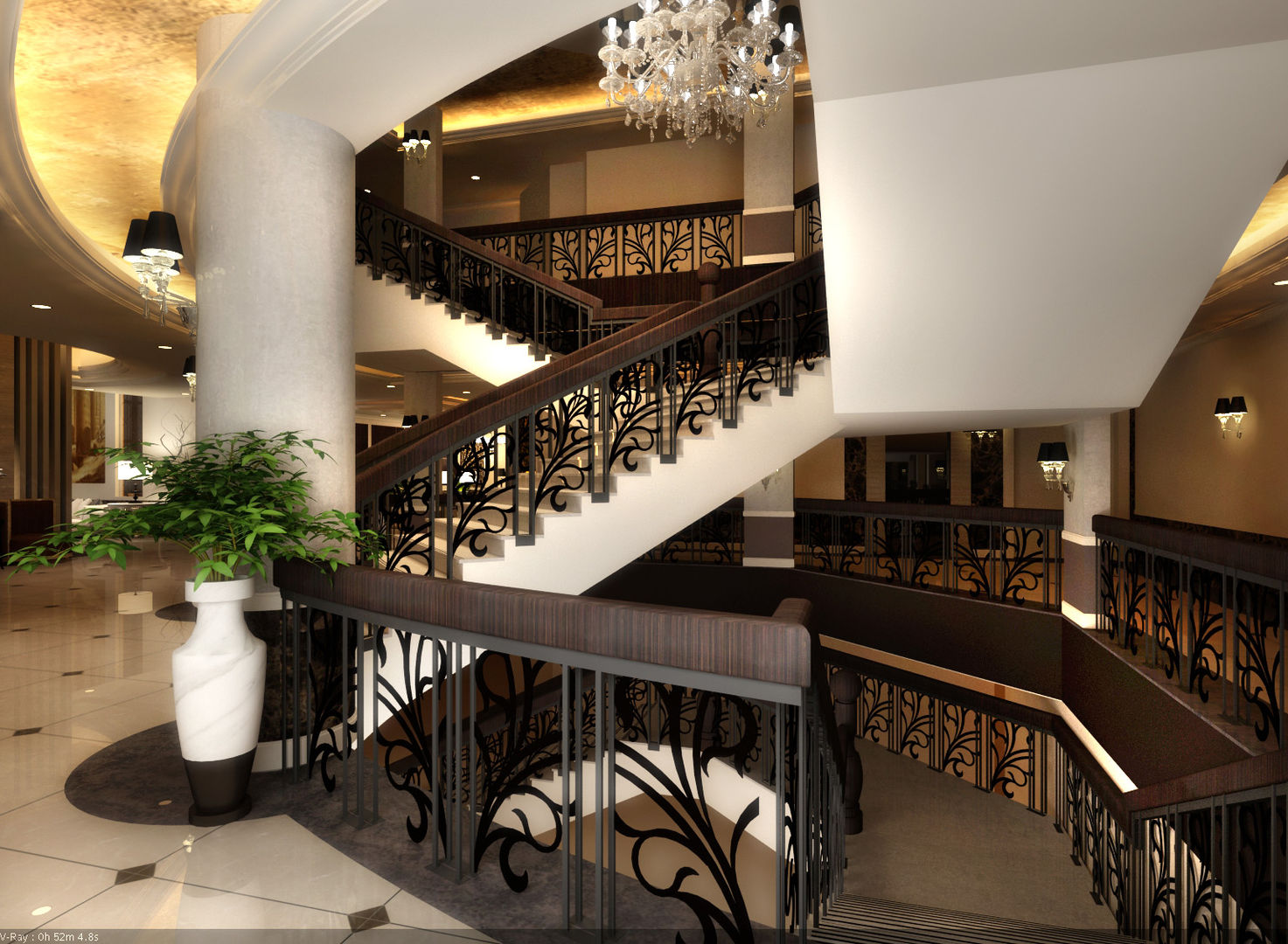 The stairs smarthome درج stairs,luxurious,palace,luxury,سلالم