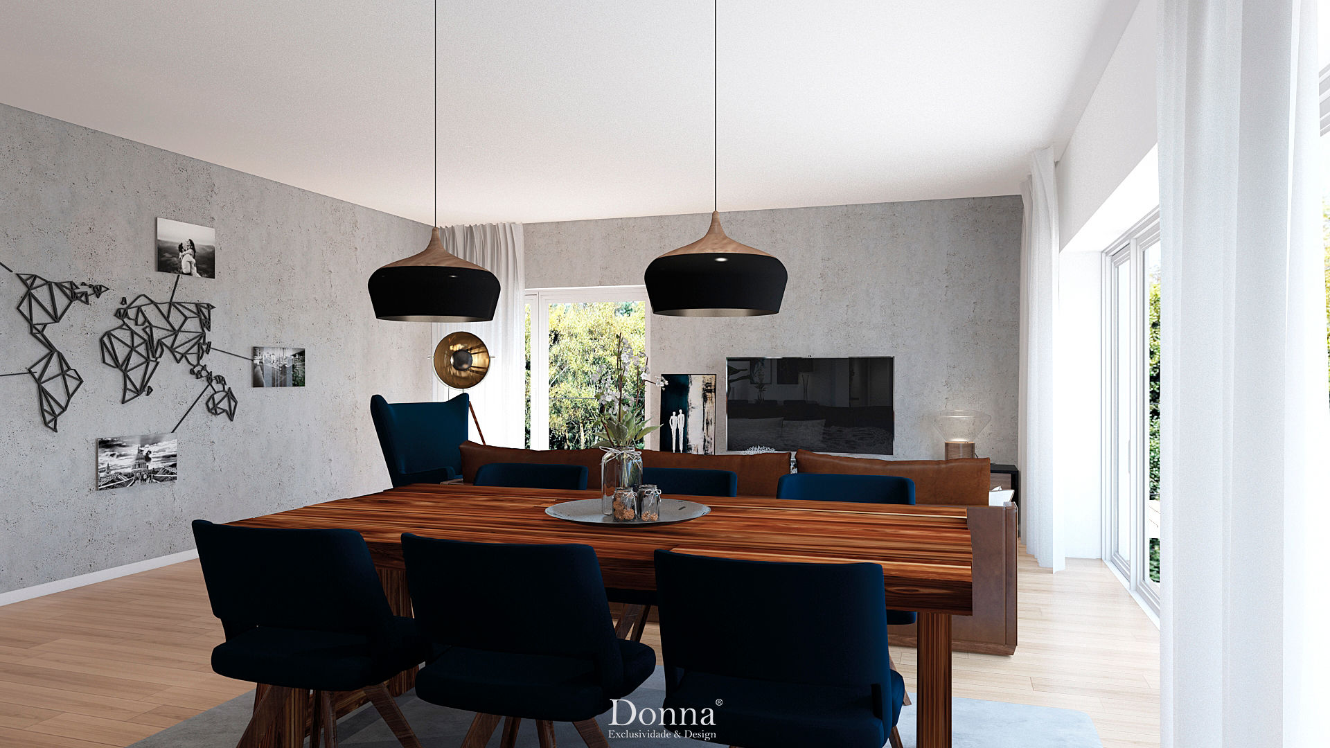 Apartamento Lisboa , Donna - Exclusividade e Design Donna - Exclusividade e Design Industrial style dining room