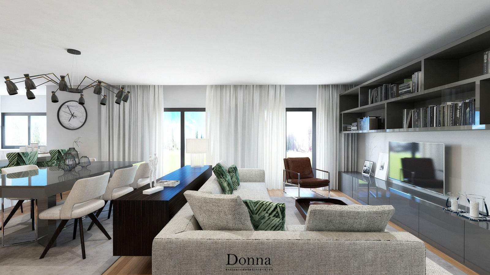 Apartamento Duplex no Porto, Donna - Exclusividade e Design Donna - Exclusividade e Design Modern living room Sofas & armchairs