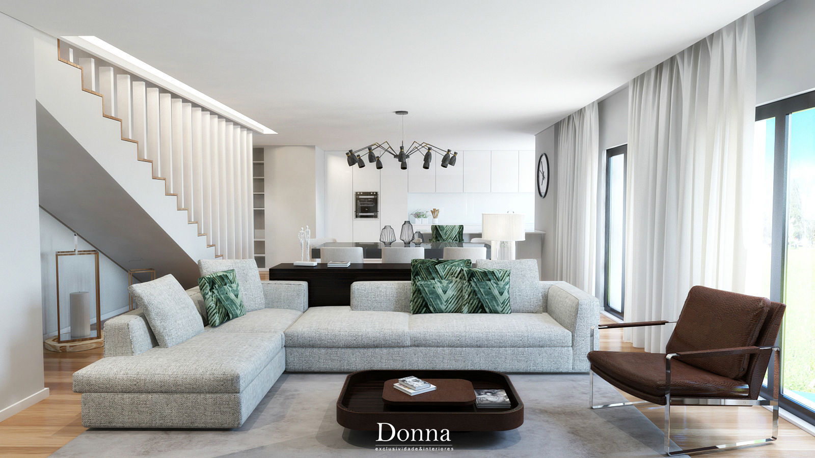 Apartamento Duplex no Porto, Donna - Exclusividade e Design Donna - Exclusividade e Design 모던스타일 거실 소파 & 안락 의자