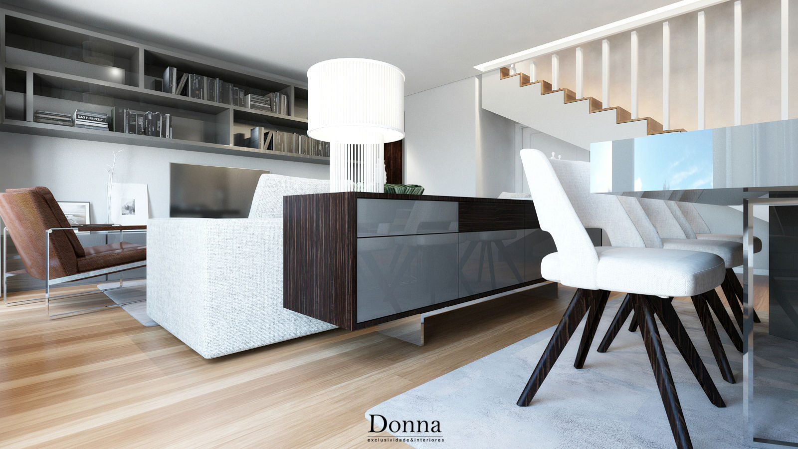 Apartamento Duplex no Porto, Donna - Exclusividade e Design Donna - Exclusividade e Design Modern dining room Dressers & sideboards
