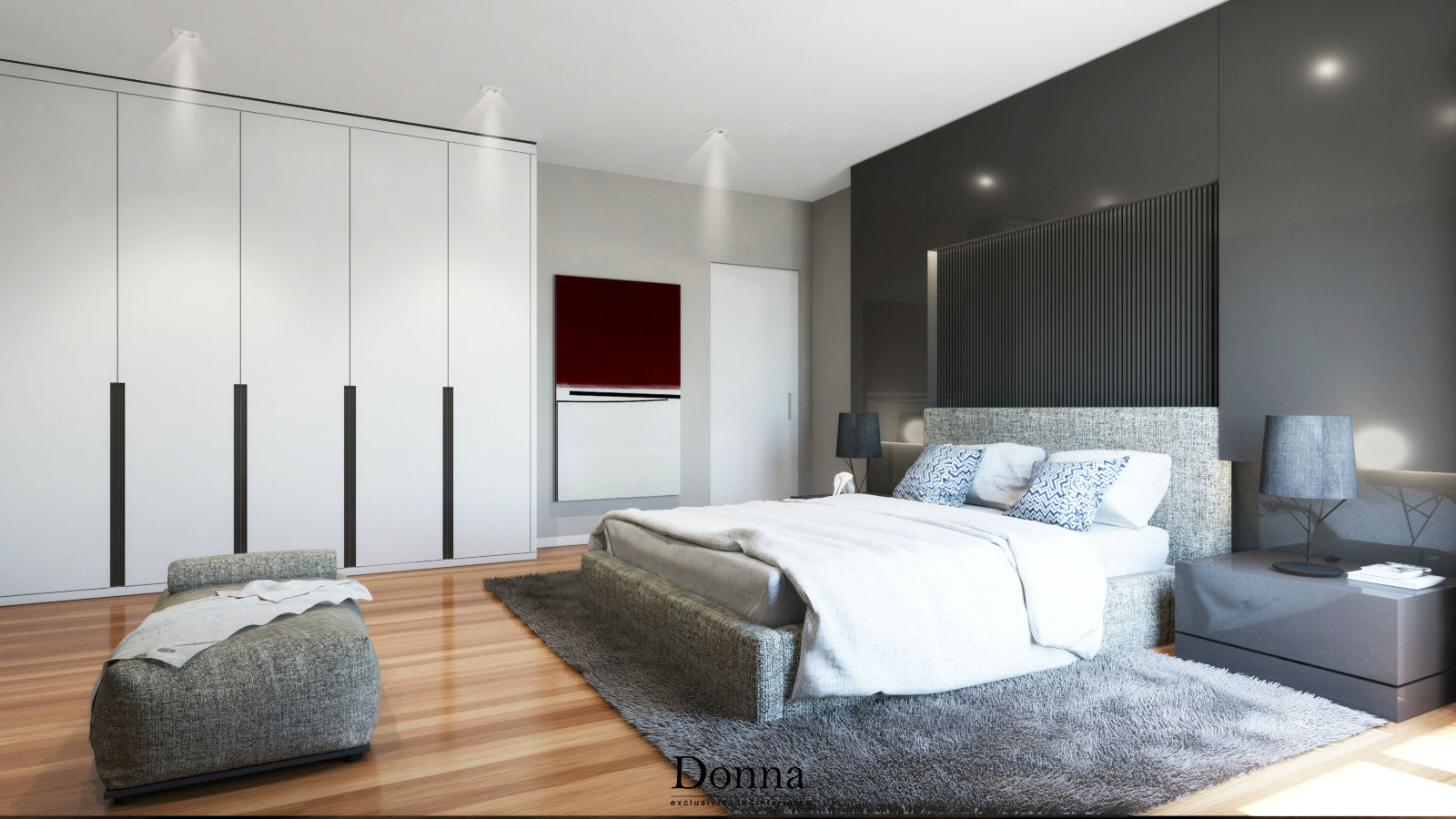 Apartamento Duplex no Porto, Donna - Exclusividade e Design Donna - Exclusividade e Design Modern style bedroom Wardrobes & closets