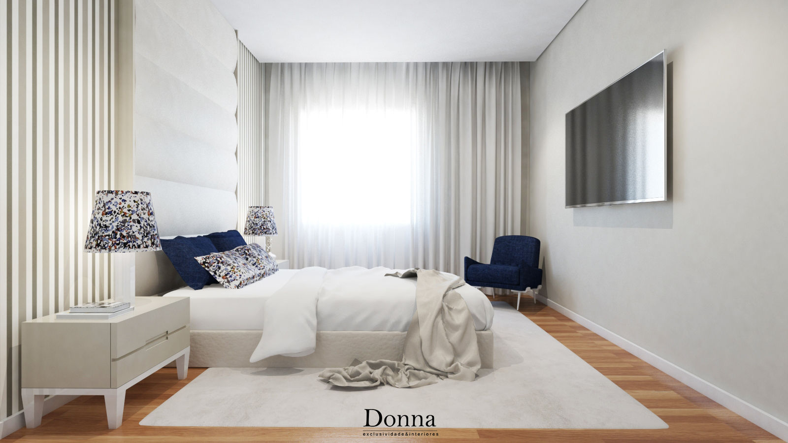 Apartamento Duplex no Porto, Donna - Exclusividade e Design Donna - Exclusividade e Design Modern style bedroom Textiles