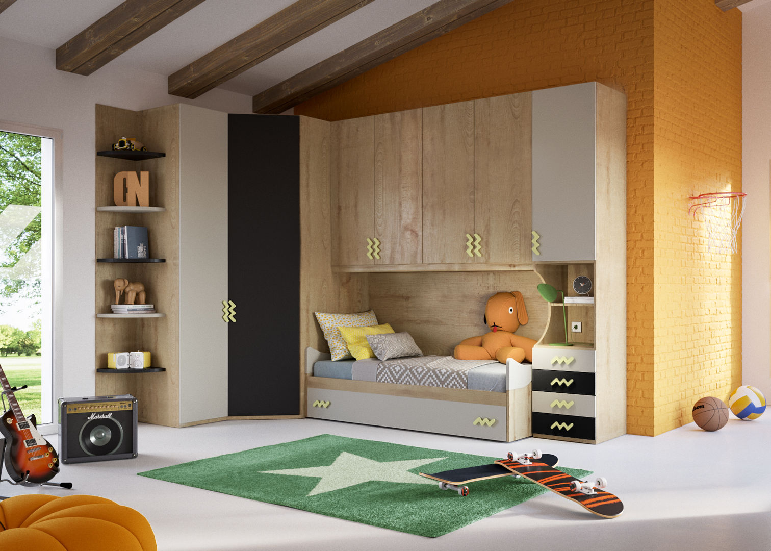 Camerette a ponte: Moderno e Bello, Mondo Camerette Mondo Camerette Modern nursery/kids room Beds & cribs