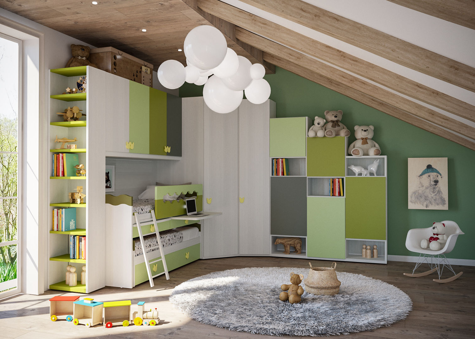 Camerette a ponte: Moderno e Bello, Mondo Camerette Mondo Camerette Modern nursery/kids room Beds & cribs