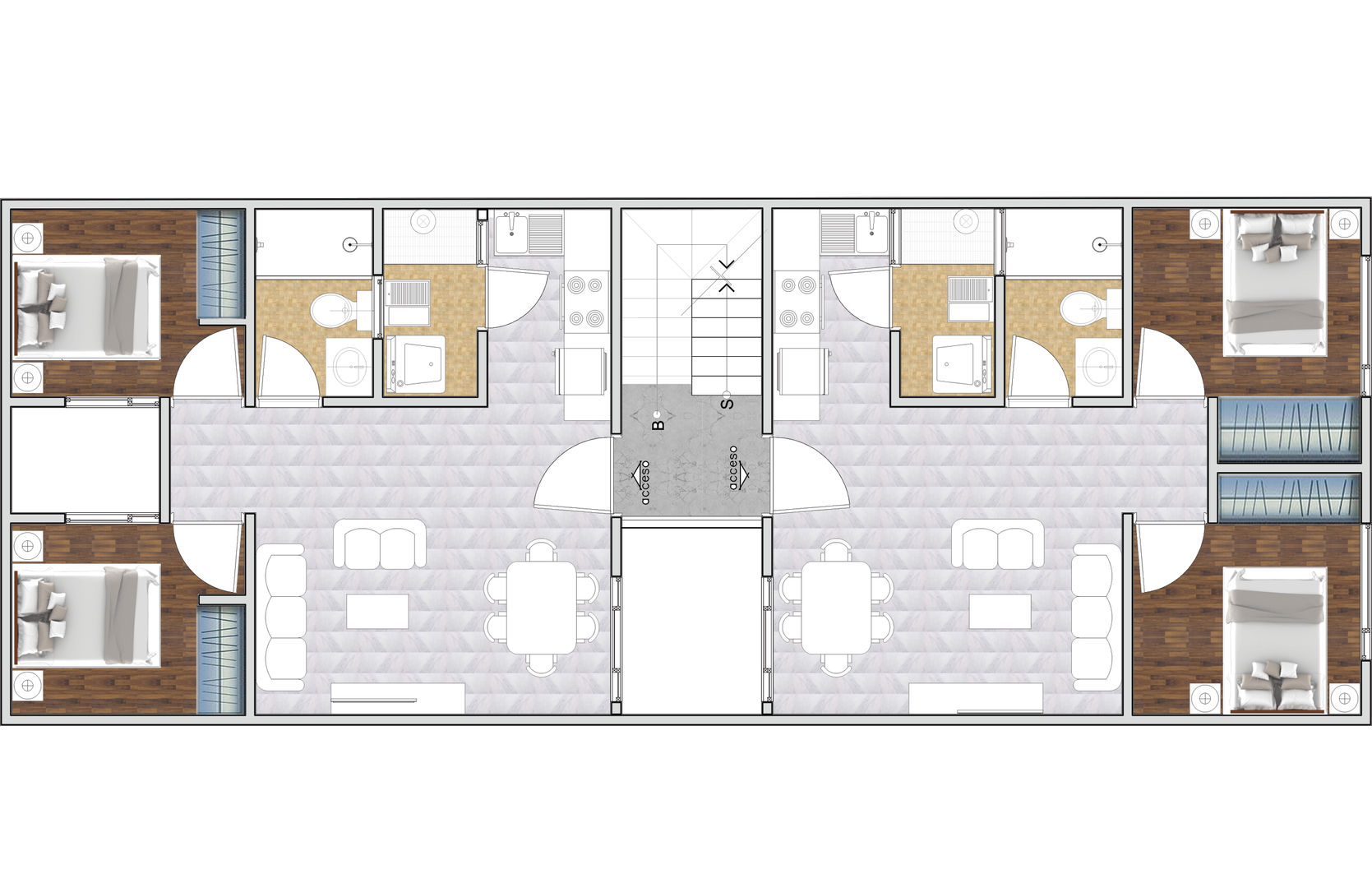 Planta Tipo AAVE Diseño y Construcción Casas pequeñas